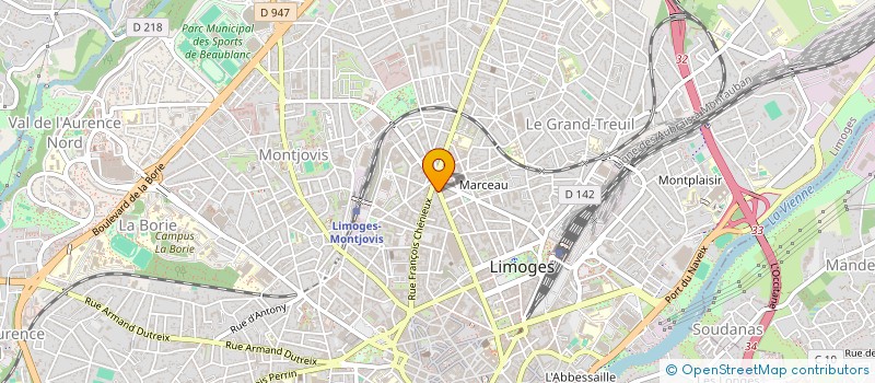 localisation de l'entreprise DES CACTUS à LIMOGES