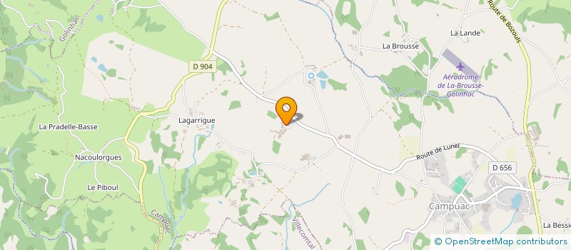 localisation de l'entreprise DES CAPELLES  CAMPUAC