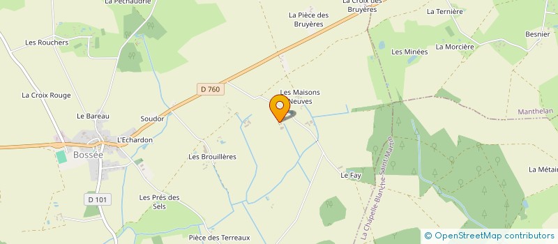 localisation de l'entreprise DES CAPR'HENEAUX  BOSSEE