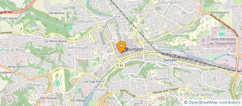 localisation de l'entreprise DES CASSEROLES ET DES IDEES à QUIMPER