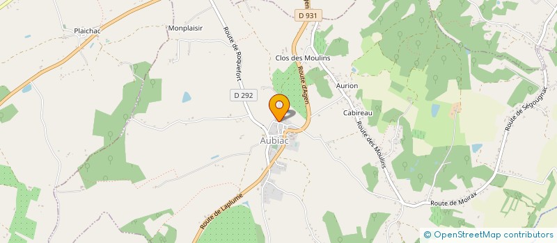 localisation de l'entreprise DES CAVALIERS RANDONNEURS DU BRUILHOIS  AUBIAC