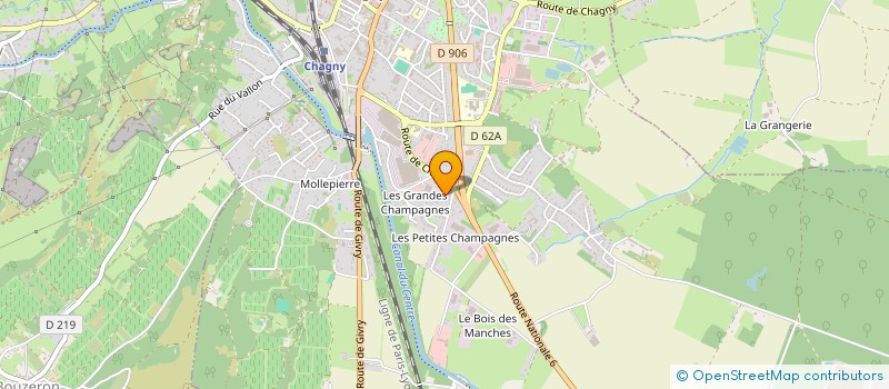 localisation de l'entreprise DES CHAMPAGNES  CHAGNY