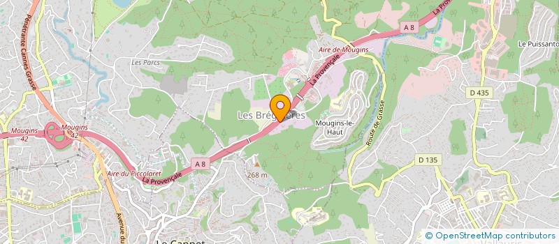 localisation de l'entreprise DES CHAMPS à MOUGINS