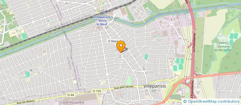 localisation de l'entreprise DES CHAMPS  VILLEPARISIS