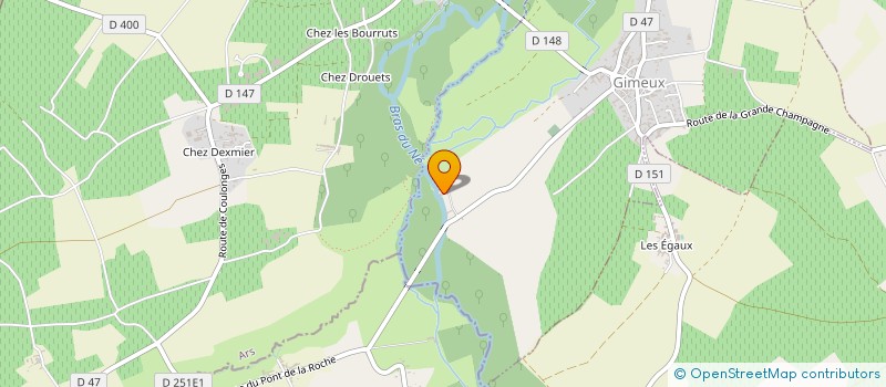 localisation de l'entreprise DES CHAMPS DU HAUT  GIMEUX