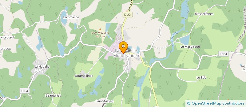 localisation de l'entreprise DES CHAPELAUDS à LA CHAPELLE-MONTBRANDEIX