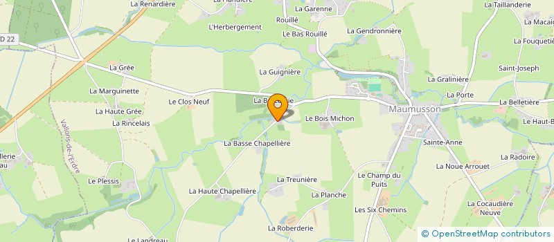 localisation de l'entreprise DES CHAPELLIERES à VALLONS-DE-L'ERDRE