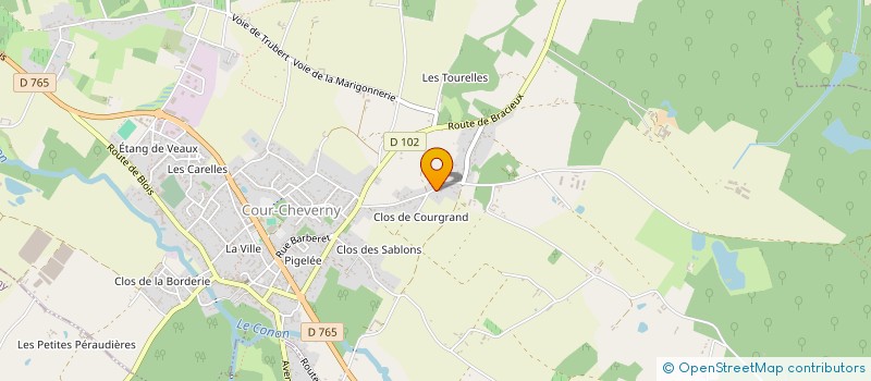 localisation de l'entreprise DES CHATAINS  COUR-CHEVERNY