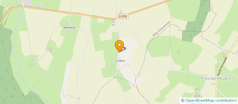 localisation de l'entreprise DES CHAUMES  BILLY-CHEVANNES