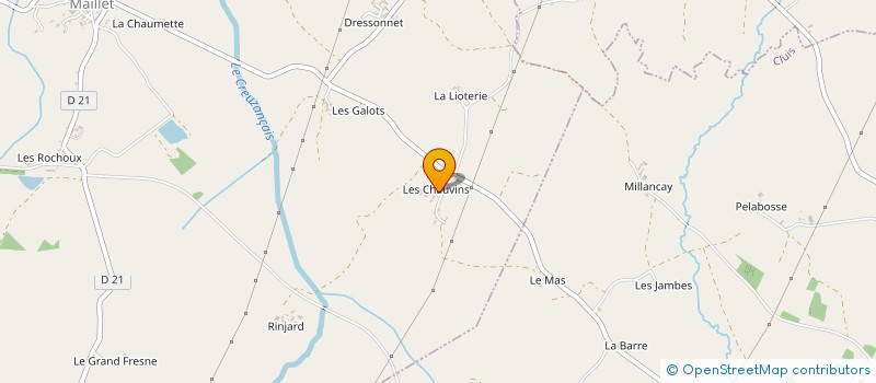 localisation de l'entreprise DES CHAUVINS à MAILLET