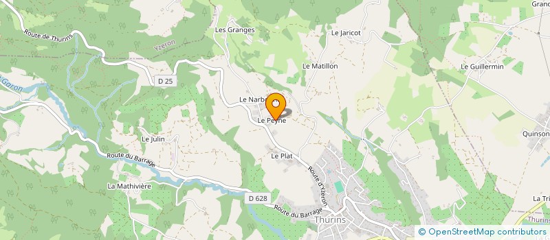 localisation de l'entreprise DES CHURES à THURINS