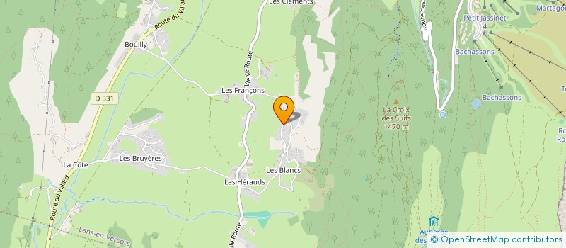 localisation de l'entreprise DES CIMES ET DES NOTES  LANS-EN-VERCORS