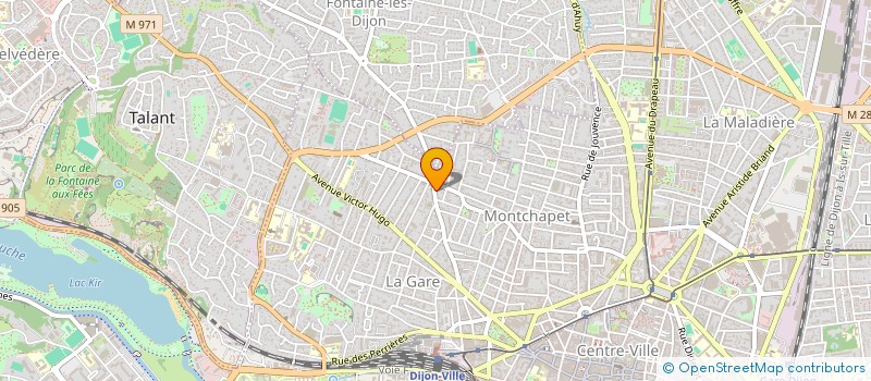 localisation de l'entreprise DES CINQ FORGES à DIJON