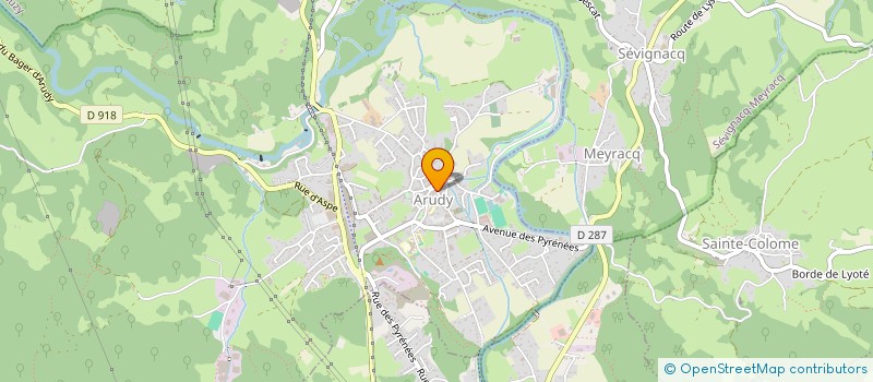 localisation de l'entreprise DES CLICS INFORMATIQUE à ARUDY
