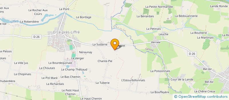 localisation de l'entreprise DES CLOCHETTES à ERCE-PRES-LIFFRE