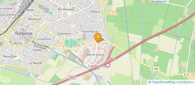 localisation de l'entreprise DES COLONNES  NARBONNE