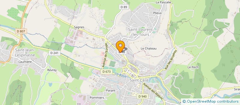 localisation de l'entreprise DES COMBLES  SAINT-CERE