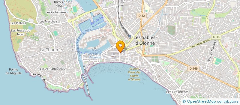 localisation de l'entreprise DES COMMERCANTS CENTRE VILLE MAIRIE à LES SABLES D'OLONNE