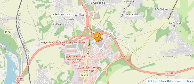 localisation de l'entreprise DES COMMERCANTS DU CENTRE COMMERCIAL à CHAMPNIERS