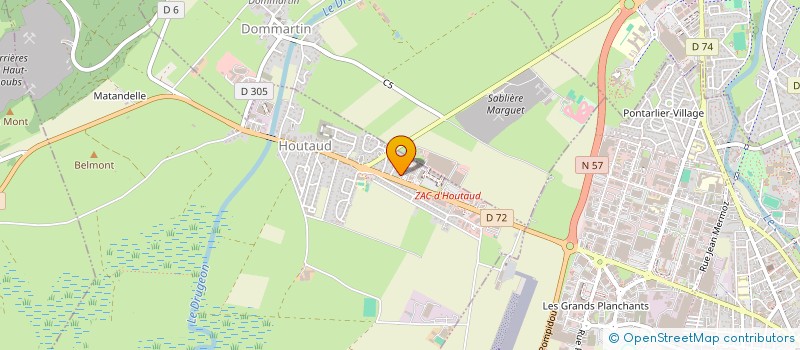 localisation de l'entreprise DES COPAINS  HOUTAUD