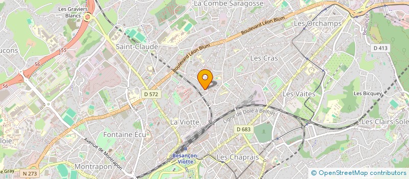 localisation de l'entreprise DES COPROPRIETAIRES DE L IMMEUBLE LES CEDRES  BESANCON