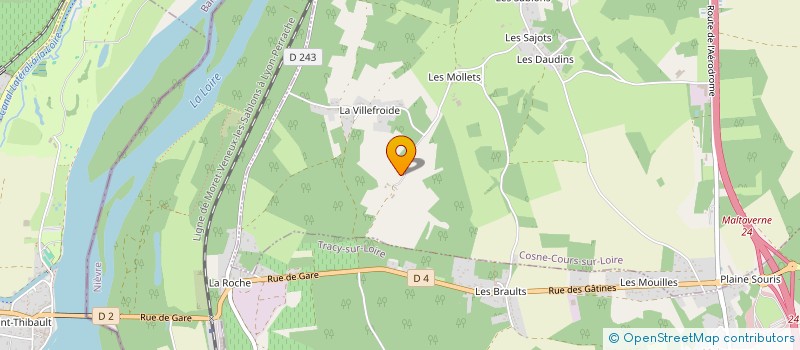 localisation de l'entreprise DES COQUES  COSNE COURS SUR LOIRE