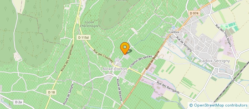 localisation de l'entreprise DES CORTON  ALOXE-CORTON