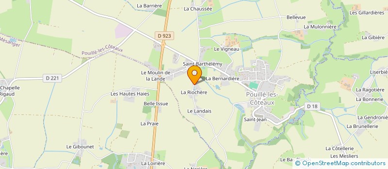 localisation de l'entreprise DES COTEAUX  POUILLE-LES-COTEAUX