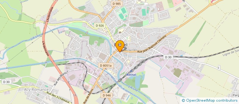 localisation de l'entreprise DES COTEAUX  RETHEL