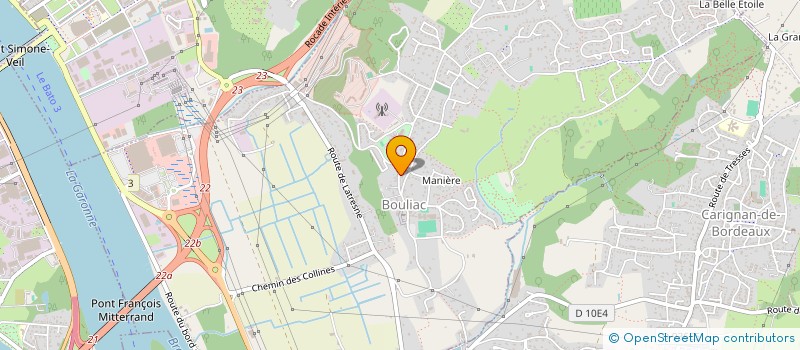 localisation de l'entreprise DES COTEAUX  BOULIAC