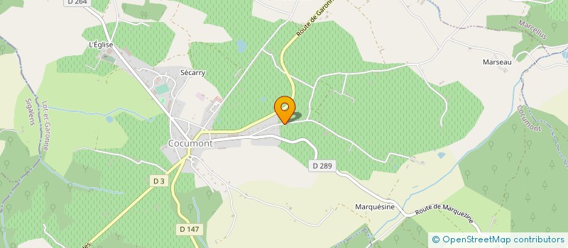 localisation de l'entreprise DES COUCOUS  COCUMONT