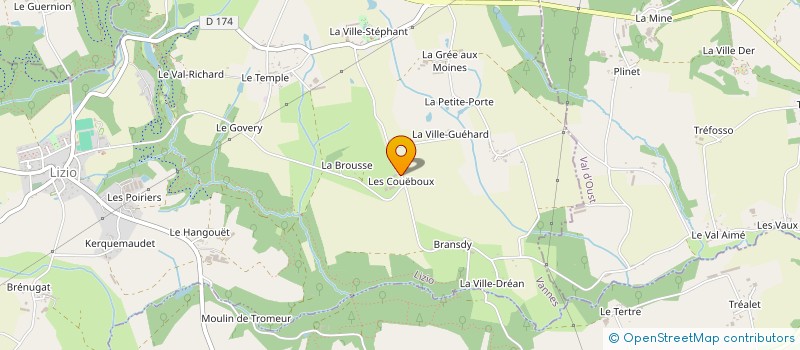 localisation de l'entreprise DES COUEBOUX  LIZIO