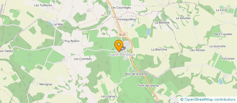 localisation de l'entreprise DES COURREGES  SAINT-PERDOUX