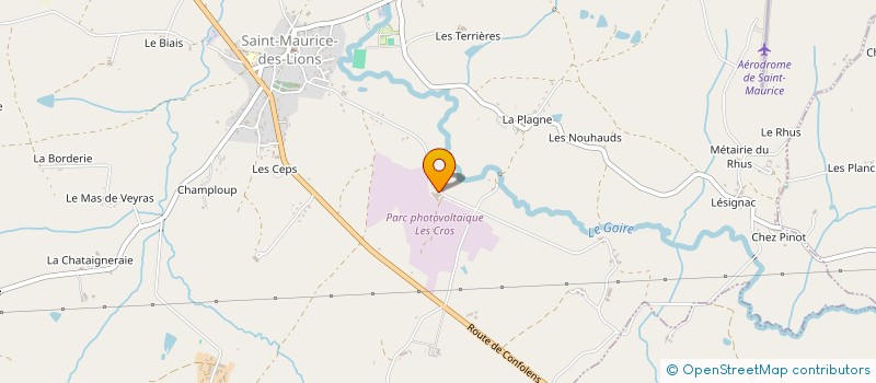localisation de l'entreprise DES CROS à SAINT-MAURICE-DES-LIONS