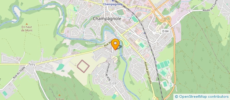 localisation de l'entreprise DES DAMES  CHAMPAGNOLE