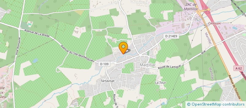 localisation de l'entreprise DES DEUX  MARTILLAC