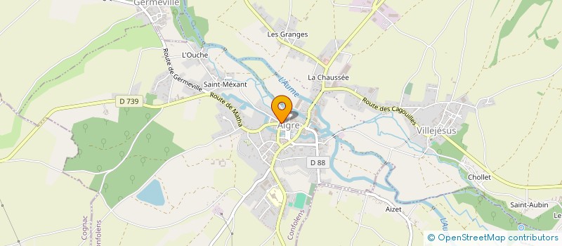 localisation de l'entreprise DES DEUX CHARENTES à RANVILLE-BREUILLAUD