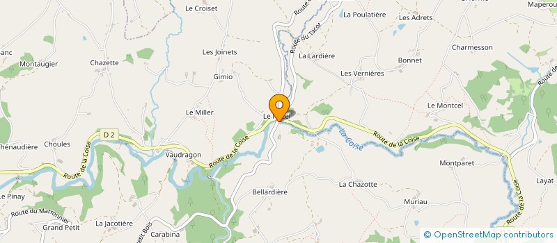 localisation de l'entreprise DES DEUX CHENES à LARAJASSE