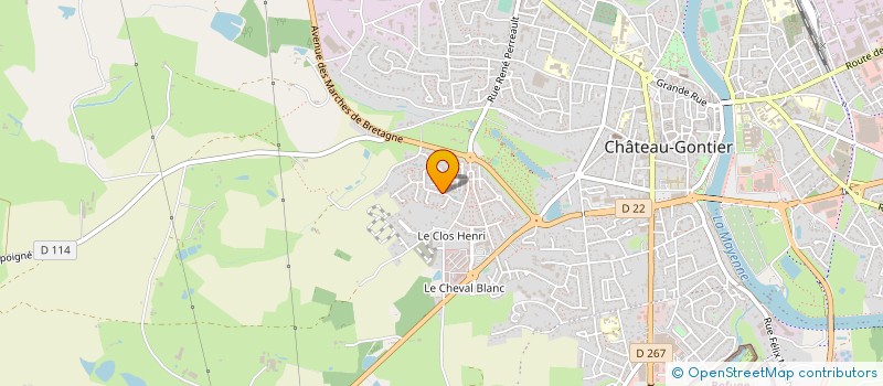 localisation de l'entreprise DES DEUX EPIS à CHATEAU-GONTIER-SUR-MAYENNE