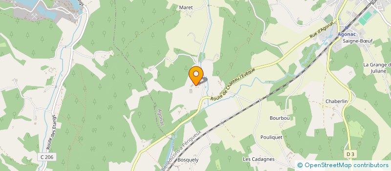 localisation de l'entreprise DES DEUX ETANGS à AGONAC