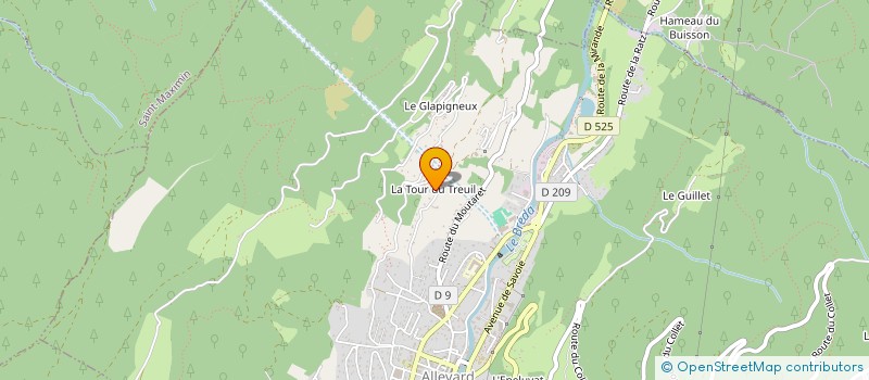 localisation de l'entreprise DES DEUX MASSIFS à ALLEVARD