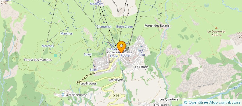 localisation de l'entreprise DES DEUX OURSES à ORCIERES