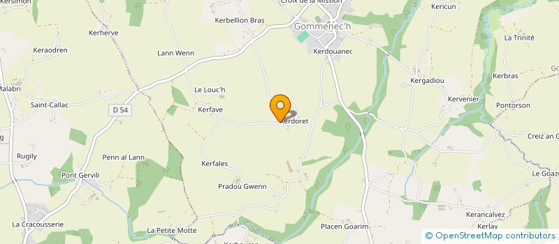 localisation de l'entreprise DES DEUX PIERRES  GOMMENEC'H