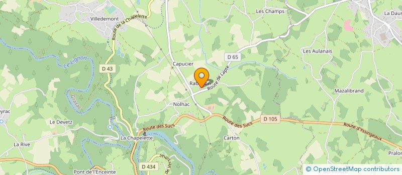localisation de l'entreprise DES DEUX PRUNIERS  GRAZAC