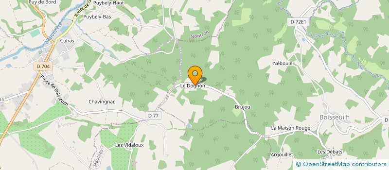 localisation de l'entreprise DES DEUX PUYS à COUBJOURS