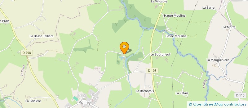 localisation de l'entreprise DES DEUX VALLEES  POILLEY