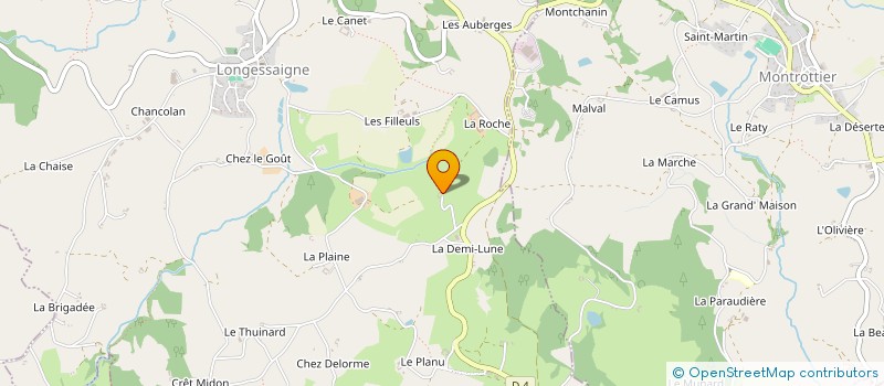 localisation de l'entreprise DES DEUX VALLONS à LONGESSAIGNE