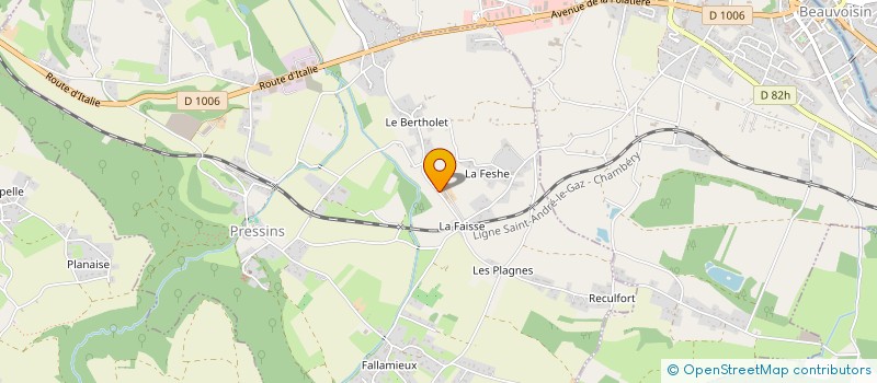 localisation de l'entreprise DES DEUX VILLAGES à PRESSINS