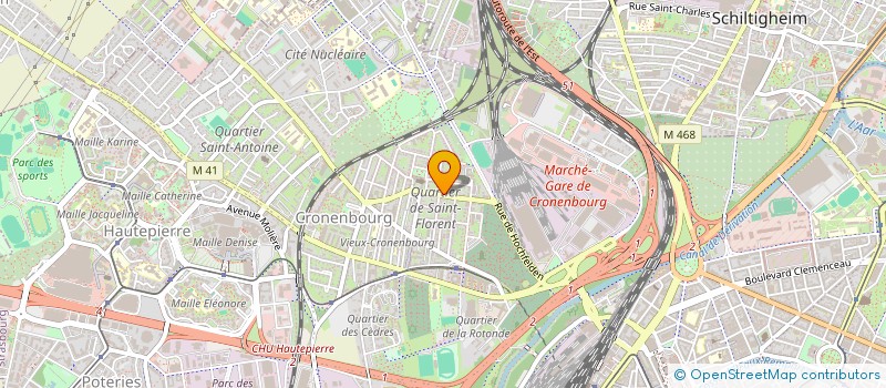 localisation de l'entreprise DES DOCTEURS BENTZ MULLER ET SCHNEIDER à STRASBOURG
