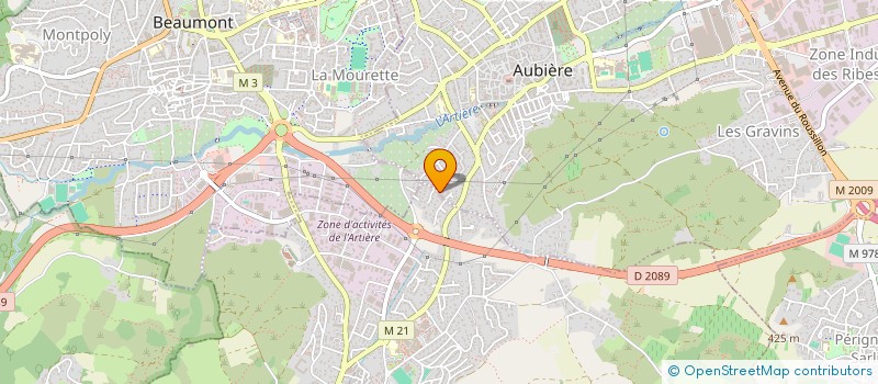 localisation de l'entreprise DES DOMES  AUBIERE